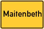 Place name sign Maitenbeth