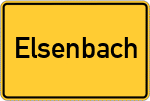 Place name sign Elsenbach