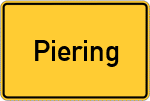 Place name sign Piering