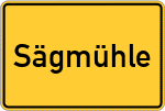 Place name sign Sägmühle