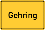 Place name sign Gehring