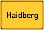 Place name sign Haidberg