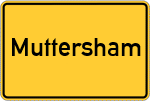 Place name sign Muttersham