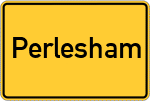 Place name sign Perlesham