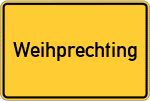 Place name sign Weihprechting