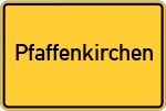 Place name sign Pfaffenkirchen