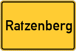 Place name sign Ratzenberg