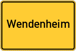 Place name sign Wendenheim