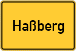 Place name sign Haßberg, Oberbayern