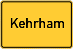 Place name sign Kehrham, Oberbayern