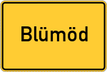Place name sign Blümöd