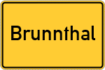 Place name sign Brunnthal