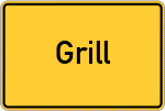 Place name sign Grill