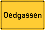 Place name sign Oedgassen