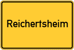 Place name sign Reichertsheim