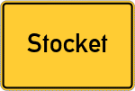 Place name sign Stocket