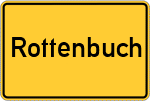 Place name sign Rottenbuch