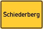 Place name sign Schiederberg
