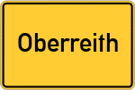 Place name sign Oberreith