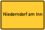 Place name sign Niederndorf am Inn