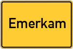 Place name sign Emerkam