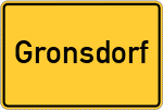 Place name sign Gronsdorf, Kreis München