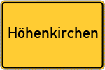 Place name sign Höhenkirchen