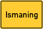 Place name sign Ismaning