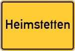 Place name sign Heimstetten, Kreis München