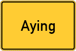 Place name sign Aying
