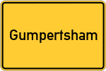 Place name sign Gumpertsham