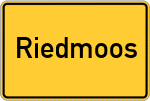 Place name sign Riedmoos
