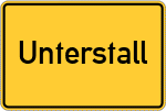 Place name sign Unterstall