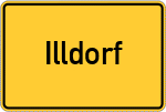 Place name sign Illdorf