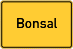 Place name sign Bonsal, Oberbayern