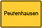 Place name sign Peutenhausen