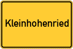 Place name sign Kleinhohenried