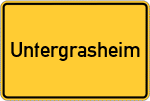Place name sign Untergrasheim