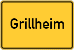 Place name sign Grillheim