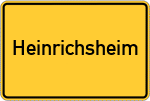 Place name sign Heinrichsheim