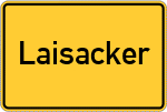 Place name sign Laisacker
