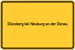 Place name sign Dünsberg bei Neuburg an der Donau