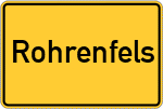Place name sign Rohrenfels