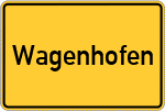 Place name sign Wagenhofen