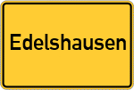 Place name sign Edelshausen