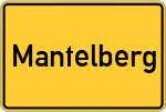 Place name sign Mantelberg