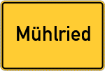 Place name sign Mühlried