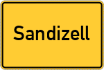 Place name sign Sandizell
