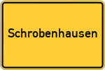 Place name sign Schrobenhausen