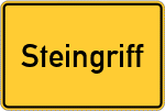 Place name sign Steingriff